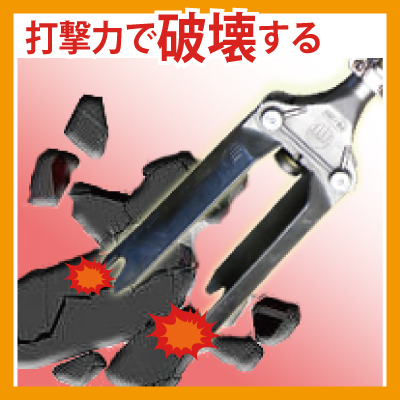 打撃力で破壊する